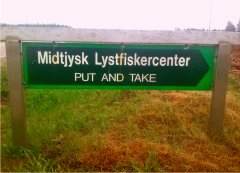 Skilt til Midtjysk Lystfiskercenter